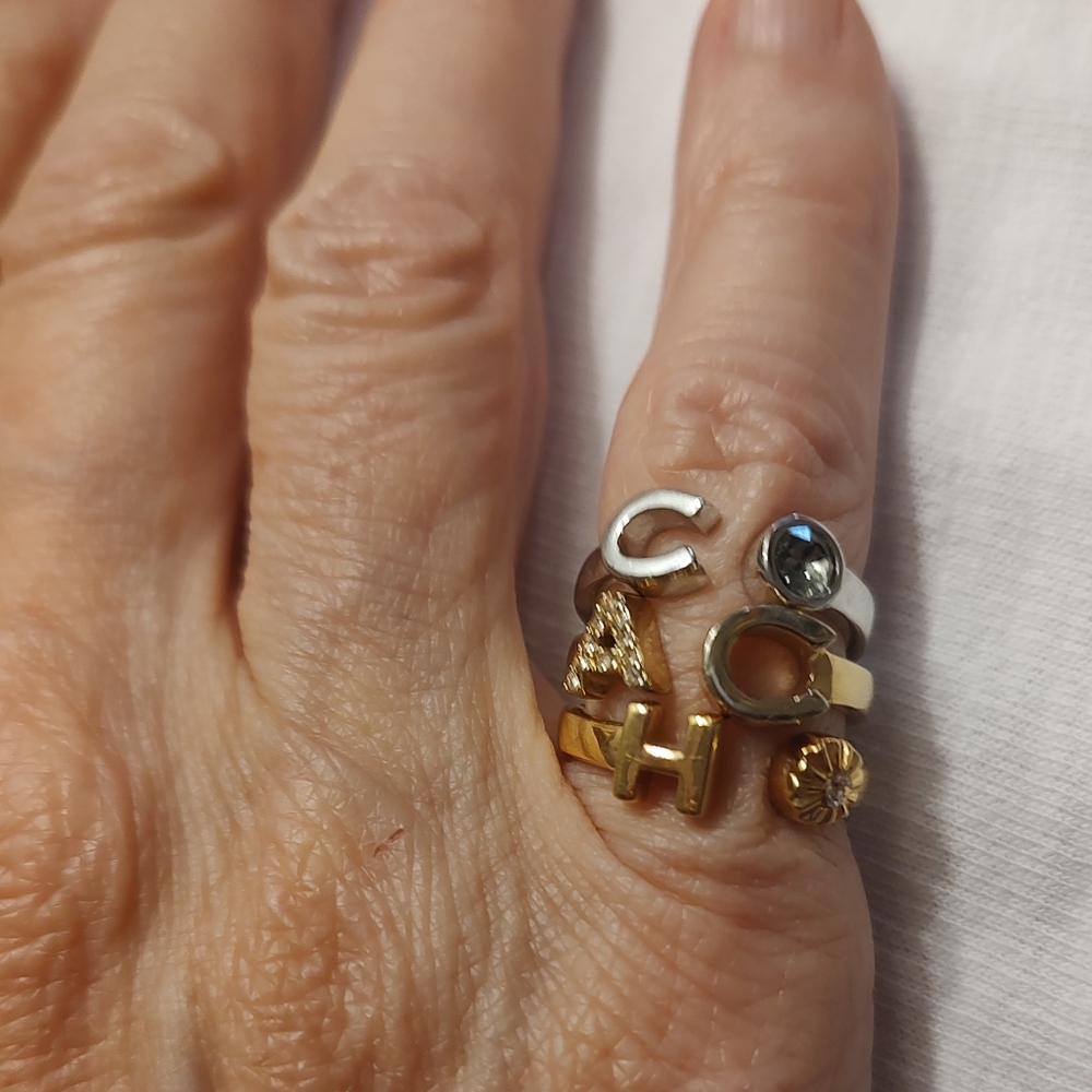 Coach Adjustable Stacking Rings EUC